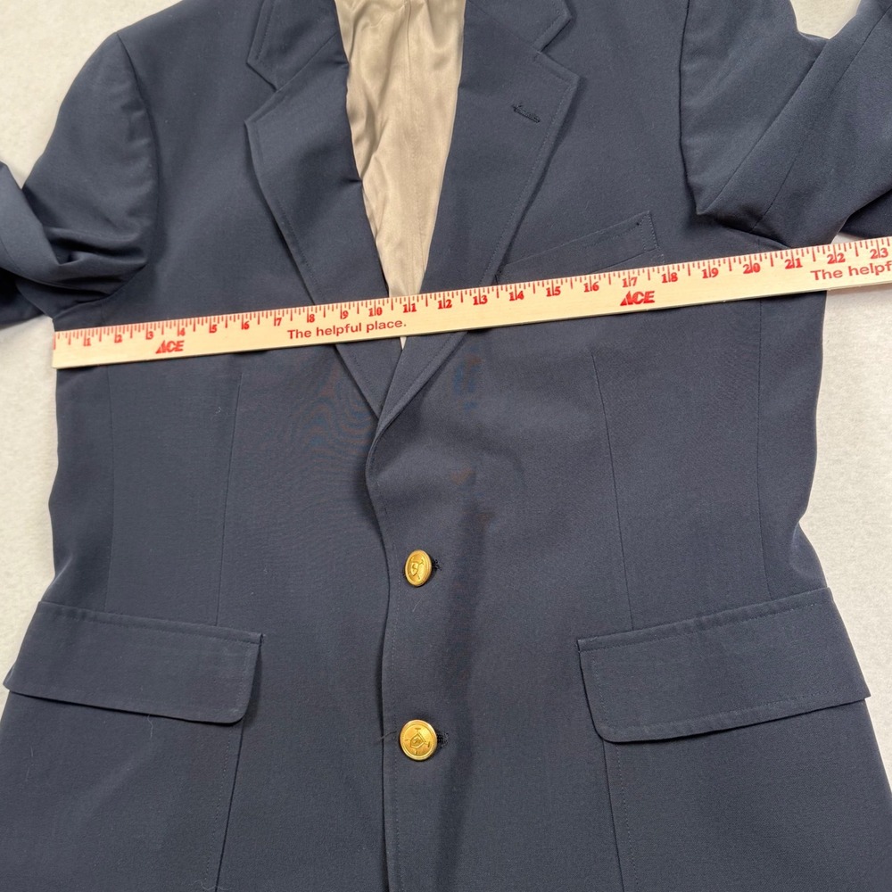 Polo University Club Ralph Lauren Blazer Mens Navy Blue Gold Button USA See Note - Picture 11 of 15